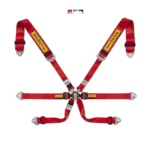 Sabelt Gold Endurance FIA 8853-2016 racing harness with red straps and yellow branding for motorsport safety.