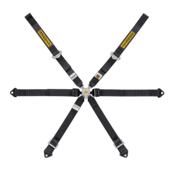Grand Prix Racewear racing harness with adjustable straps and quick-release buckle for motorsport safety.