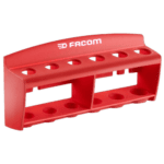 Facom Versatile drift punch rack CKS.103 in red with multiple slots for tools, designed for automotive and mechanical use.