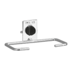 Facom tool hook for pliers CKS.55A, metal accessory for workshop organisation, black knob for adjustment, mounted on a black background.