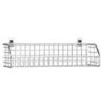 Metal wire basket with mounting brackets, suitable for industrial or workshop use, featured in a product image from GPR Direct.