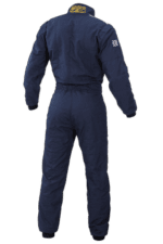Blue Grand Prix Racewear racing suit designed for motorsport safety and performance, featuring durable fabric and branding details.