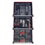 Comprehensive 115-piece Facom tool set with screwdrivers, pliers, sockets, and wrenches in a durable case for professional and DIY use.