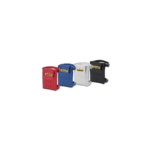 Set of four Sabelt racing seat belts in red, blue, white, and purple with yellow Sabelt logo on a black background.