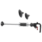 Facom Slide suction puller by venturi CR.ASH with two black suction cups and a long metal rod against a black background.