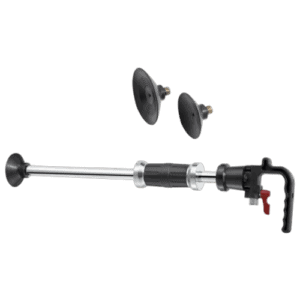 Facom Slide suction puller by venturi CR.ASH with two black suction cups and a long metal rod against a black background.