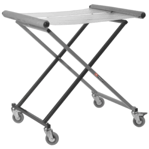 Facom multi-functional bodywork support cradle CR.S7 with adjustable height and sturdy wheels for automotive repair.