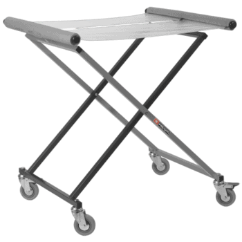 Facom multi-functional bodywork support cradle CR.S7 with adjustable height and sturdy wheels for automotive repair.