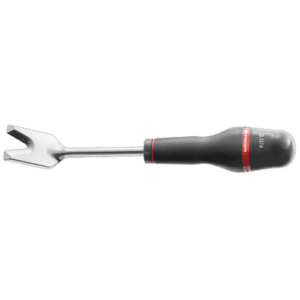 Facom D.137A fastener removal tool with ergonomic handle and forked tip for easy screw extraction.