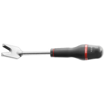 Facom D.137A fastener removal tool with ergonomic handle and forked tip for easy screw extraction.