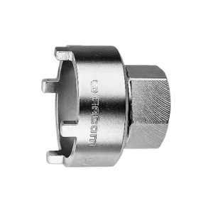 Facom lower ball-joint socket D.138 for automotive repair, made of durable metal with precise threading.