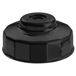 Grand Prix Racewear black rubber cap with flat D.140 design for automotive use.