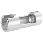 Close-up of a Facom Lambda probe wrench and socket D.145A, precision automotive tool in silver finish.