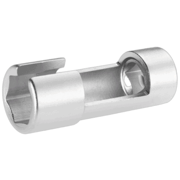 Close-up of a Facom Lambda probe wrench and socket D.145A, precision automotive tool in silver finish.