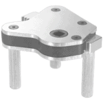 Grand Prix Racewear car part, possibly a mounting bracket or component, made of metal with a polished finish and multiple screw holes.
