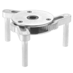 Grand Prix Racewear oil-filter wrench for HGVs, featuring a sturdy metal construction with a circular gripping mechanism and four supporting legs.