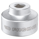 Facom composite cap wrench socket D.163-32 for automotive and mechanical use, featuring durable construction and ergonomic design.