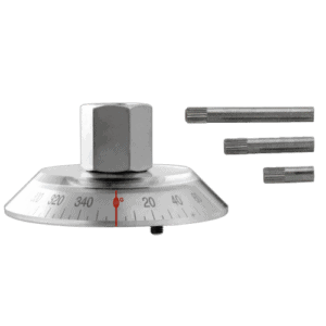 Facom side-graduated angular torque gauge with 1/2 drive bit, precision tool for accurate torque measurement in automotive and mechanical applications.