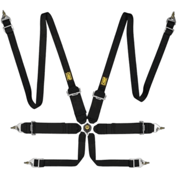 OMP Saloon Safety Harness DA0204EH Steel Adjusters - Pull Up