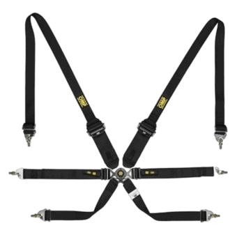 Grand Prix Racewear racing harness with adjustable straps and quick-release buckles for motorsport safety.