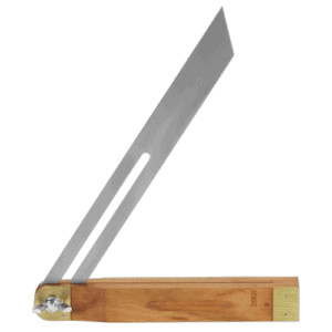 Precision cutting tool with a metal blade and wooden handle, ideal for woodworking and carpentry tasks.