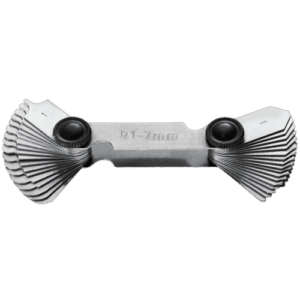 Precision radius gauge with adjustable blades for accurate measurement, ideal for engineering and machining tasks.