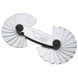 Facom DELA radius gauges with 15.5mm measurement, precision tools for accurate radius measurement.