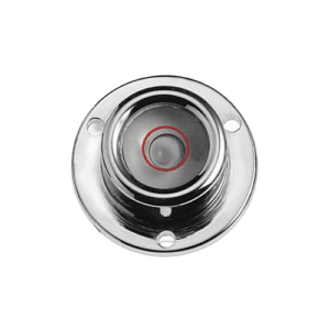 Close-up of a round laid level from Facom DELA.3180 series, used for precise measurements in engineering and construction.