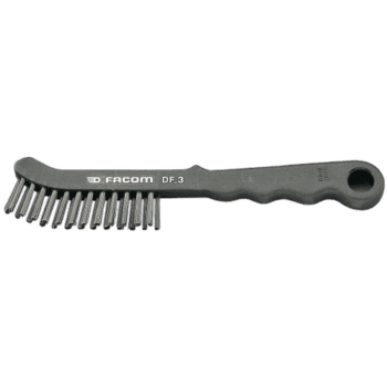 Facom wire brush DF.3 with black handle and metal bristles, ideal for cleaning and surface preparation.