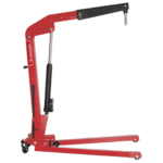 Facom 1 T workshop crane DL.1GP with red and black design, compact and mobile for workshop lifting tasks.