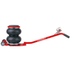 Facom pneumatic jack DL.2A2L with red handle and black rubber cushion, used for lifting vehicles safely.