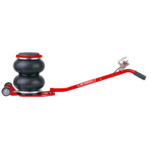 Facom pneumatic jack DL.2A2L with red handle and black rubber cushion, used for lifting vehicles safely.