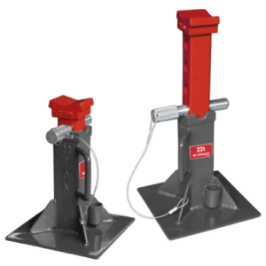 Facom DL.PL22A pair of 22-ton axle stands for heavy-duty vehicle maintenance and repair.