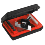 Facom electronic belt tension-meter DM.16 in a protective case with accessories for precise belt tension measurement.
