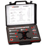 Facom Ford timing kit for petrol engines DT.FORD-P1 with various tools in a black case.