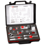 Facom Renault timing kit for diesel engines DT.REN-D1 with various precision tools in a black case.