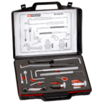 Facom VAG timing kit for diesel engines, featuring various tools in a black case with foam inserts.