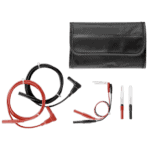 Facom diagnostic accessories set including test leads, probes, and carrying case for automotive diagnostics.