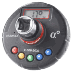 Facom E.506-200S electronic torque and angle adapter with digital display showing 17.9 mNm.