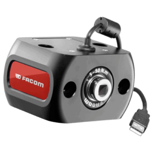 Facom torque calibration sensor E.6000-C50 with adjustable torque setting and USB connection for precision calibration tasks.