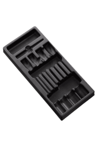 Facom circlip pliers set in a black plastic tray, ideal for precision work and easy storage.