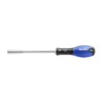 Facom nut driver with a blue and black handle and a long metal shaft, ideal for automotive and mechanical tasks.