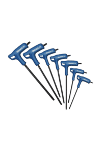 Set of blue pneumatic screwdrivers used for precision work in racing vehicle assembly and maintenance.