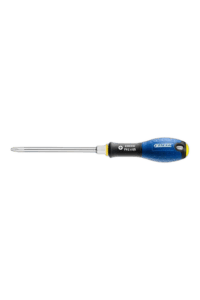 Facom screwdriver with a blue handle and a long metal shaft, suitable for precision work and mechanical repairs.