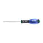 Facom screwdriver T with ergonomic handle and flat blade, ideal for precision tasks and professional use.