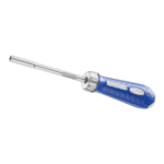 Facom E160801 ratcheting screwdriver with blue handle and metal shaft, ideal for precision screwdriving tasks.