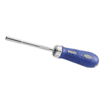 Facom ratcheting angled handle screwdriver with blue handle and metal shaft for precision screwdriving.