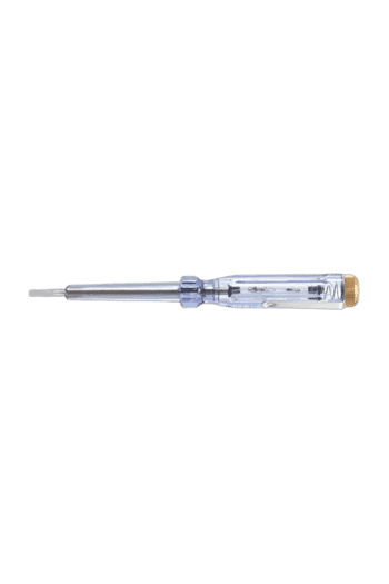 Precision screwdriver with transparent handle and metal shaft, ideal for electronics and detailed work.