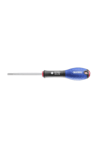 Facom screwdriver parallel with black and red handle and metal shaft, suitable for precision work.