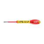 Facom screwdriver with 1000V insulation, yellow and red handle, and magnetic tip for electrical work.